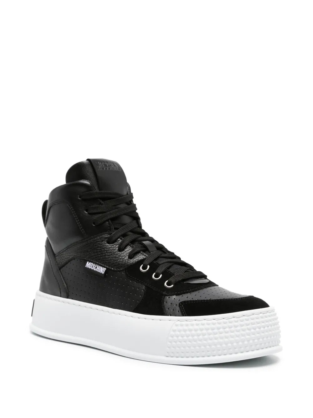 Moschino Bumps & Stripes high-top sneakers