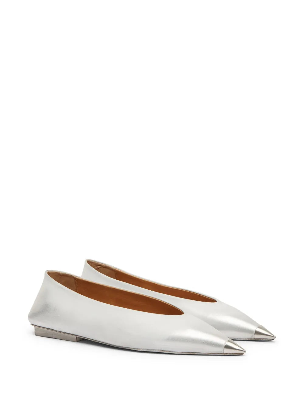 Marsèll pointed-toe leather ballerina shoes