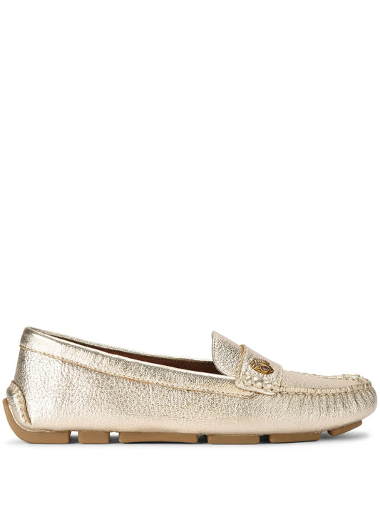 Kurt Geiger London Eagle Driver metallic loafers