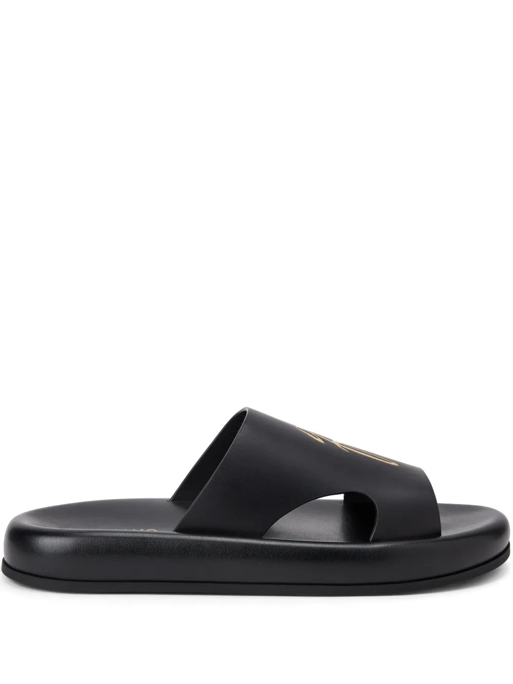 Ferragamo logo-embossed leather slides