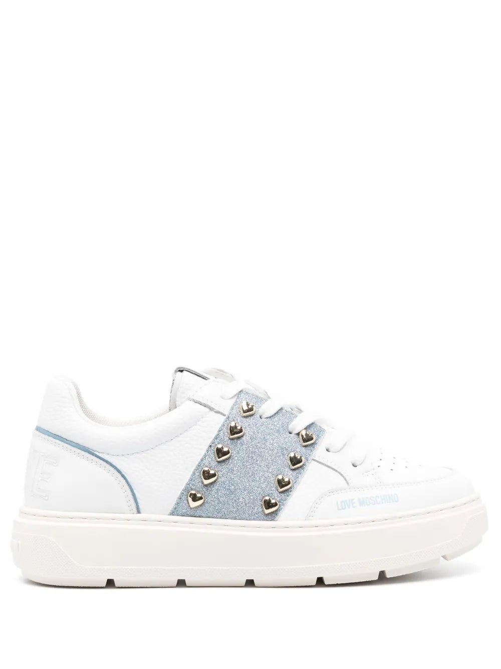 Love Moschino leather lace-up sneakers
