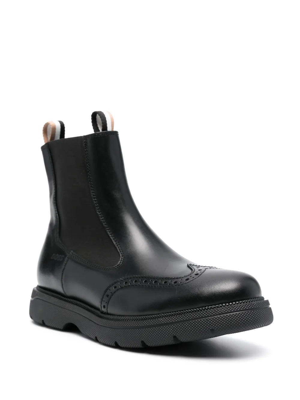 BOSS panelled leather ankle boots