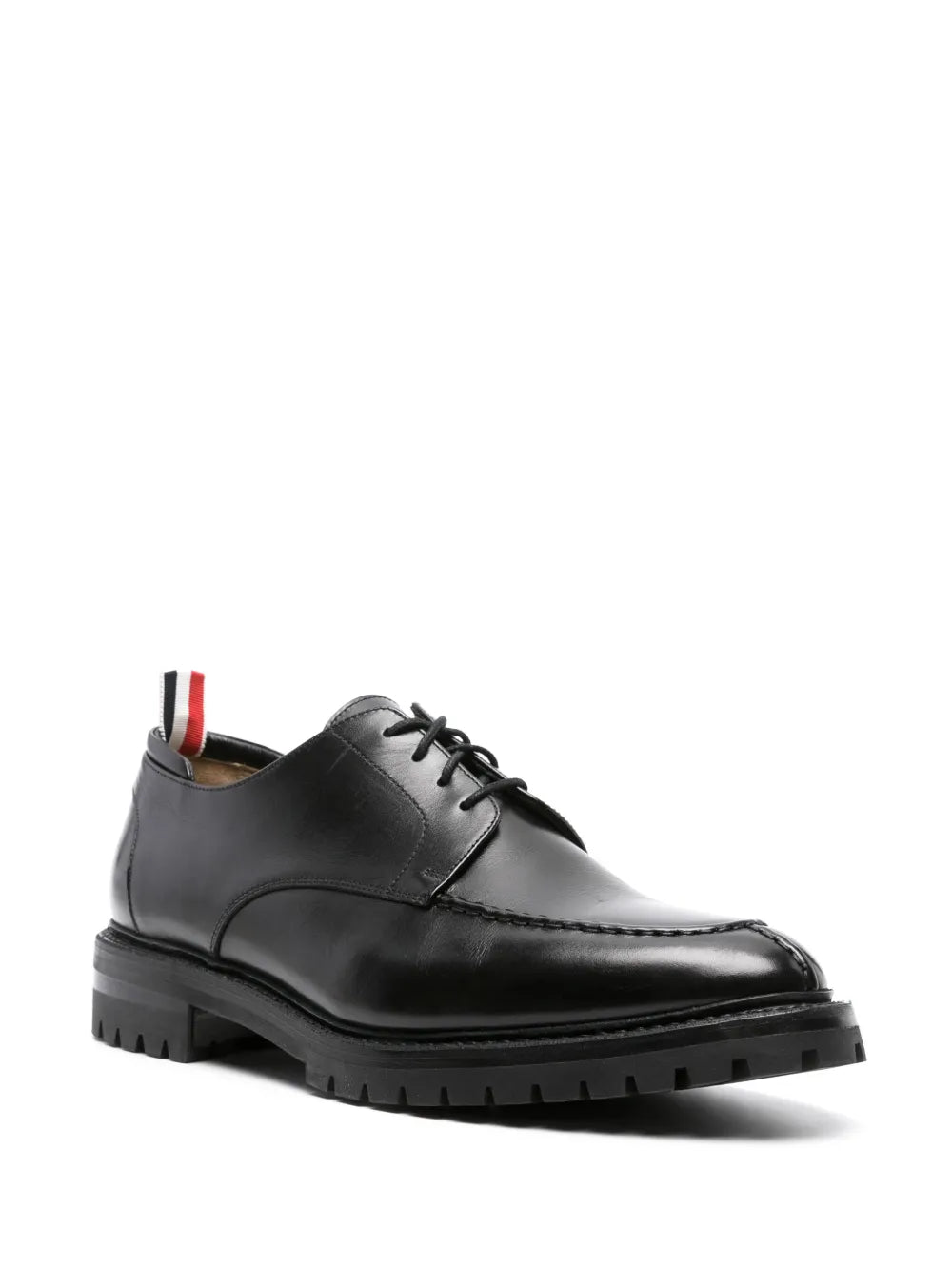 Thom Browne almond-toe leather derby shoes