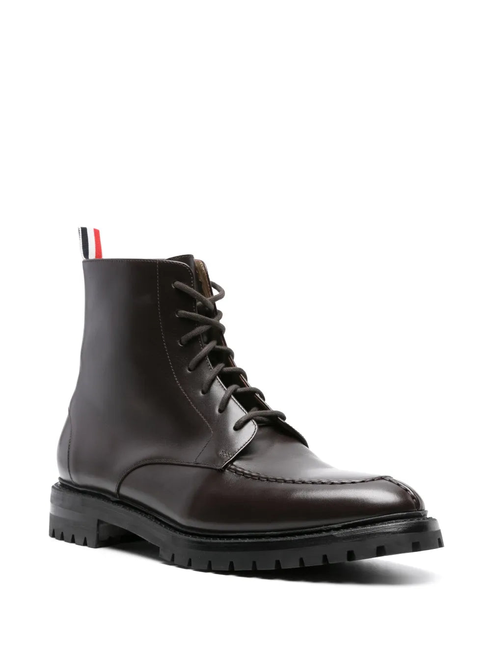 Thom Browne almond-toe leather ankle boots
