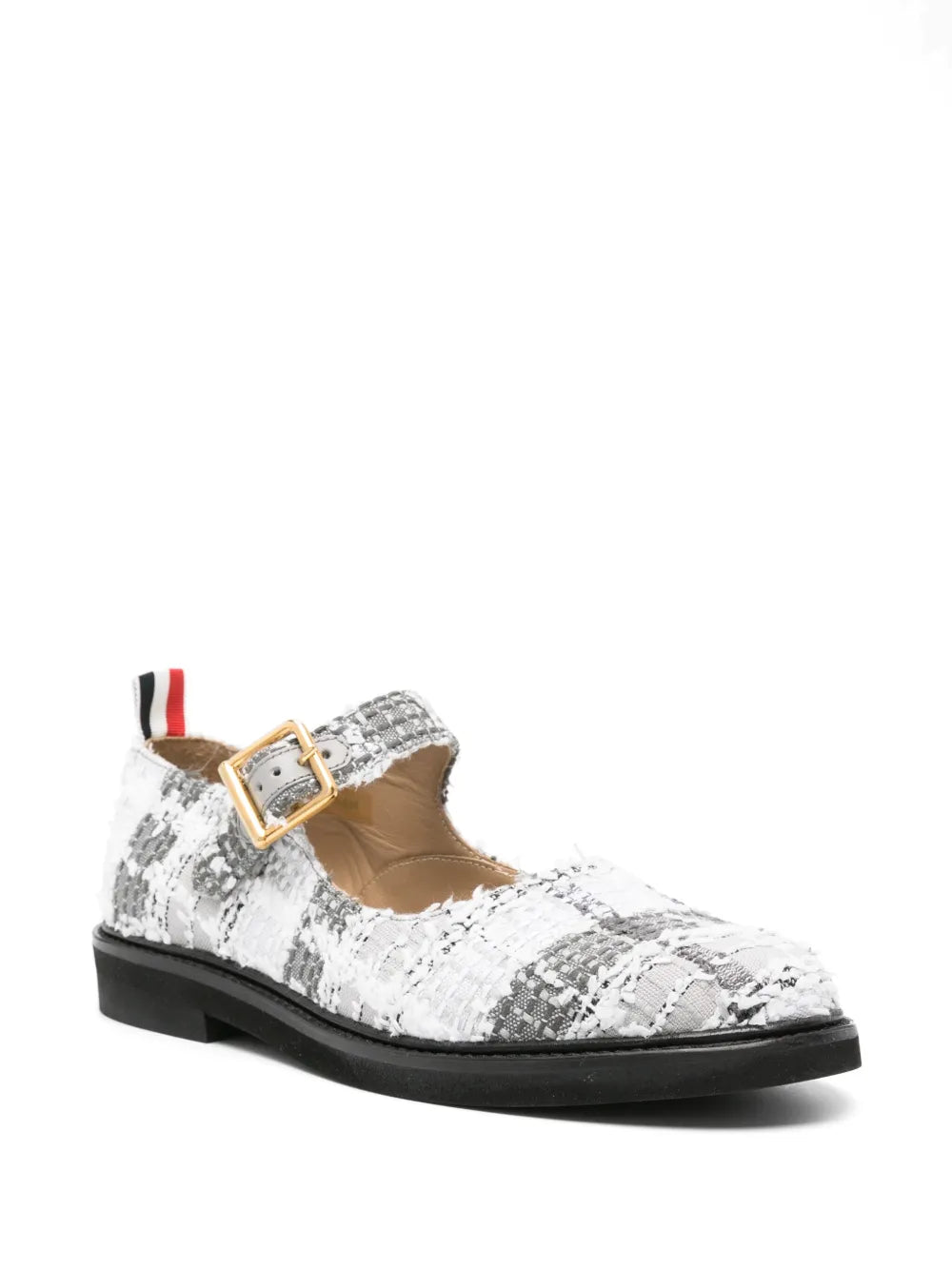 Thom Browne tartan-check tweed ballerina shoes