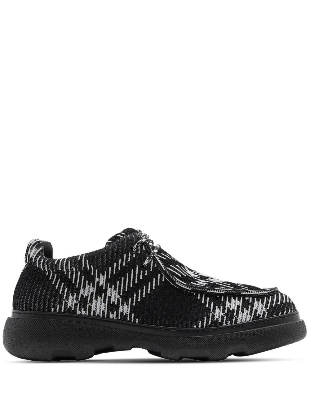 Burberry checked round-toe derby shoes