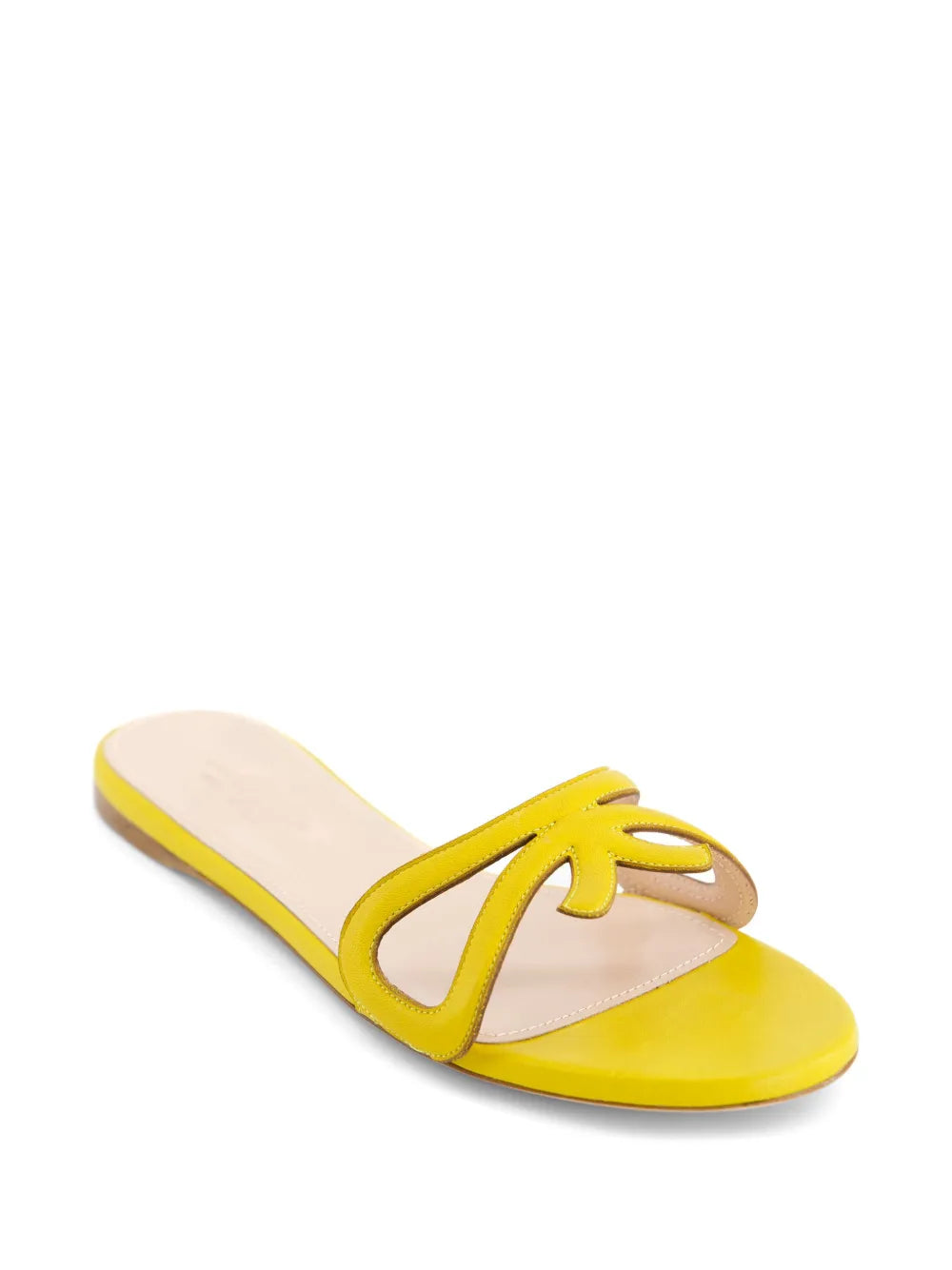 Giambattista Valli round-toe leather slides