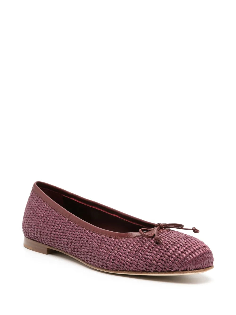 Manolo Blahnik Veralli woven-raffia ballerina shoes