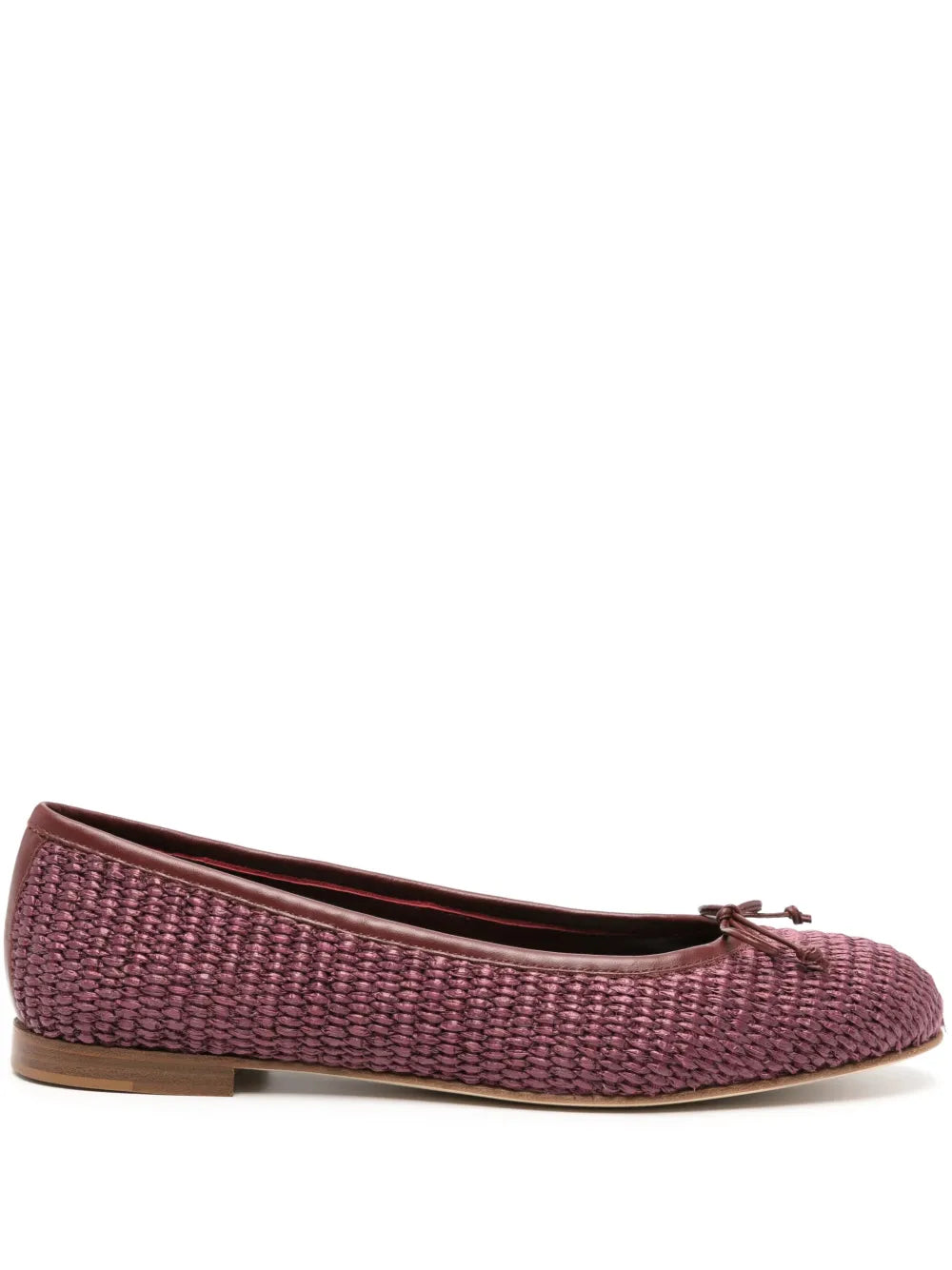 Manolo Blahnik Veralli woven-raffia ballerina shoes