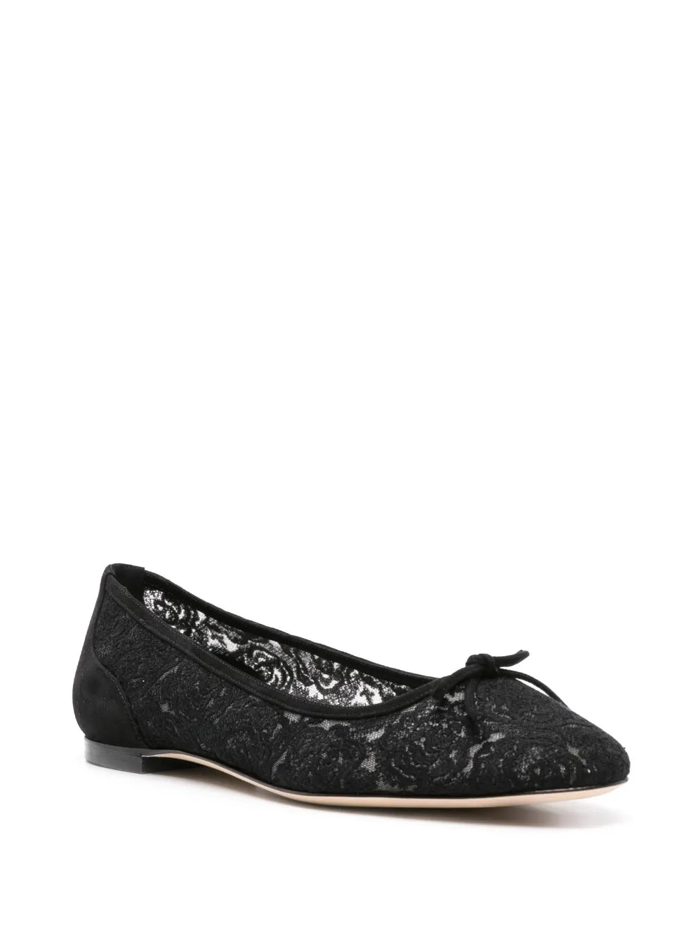 Manolo Blahnik Verizzo floral-embroidered ballerina shoes