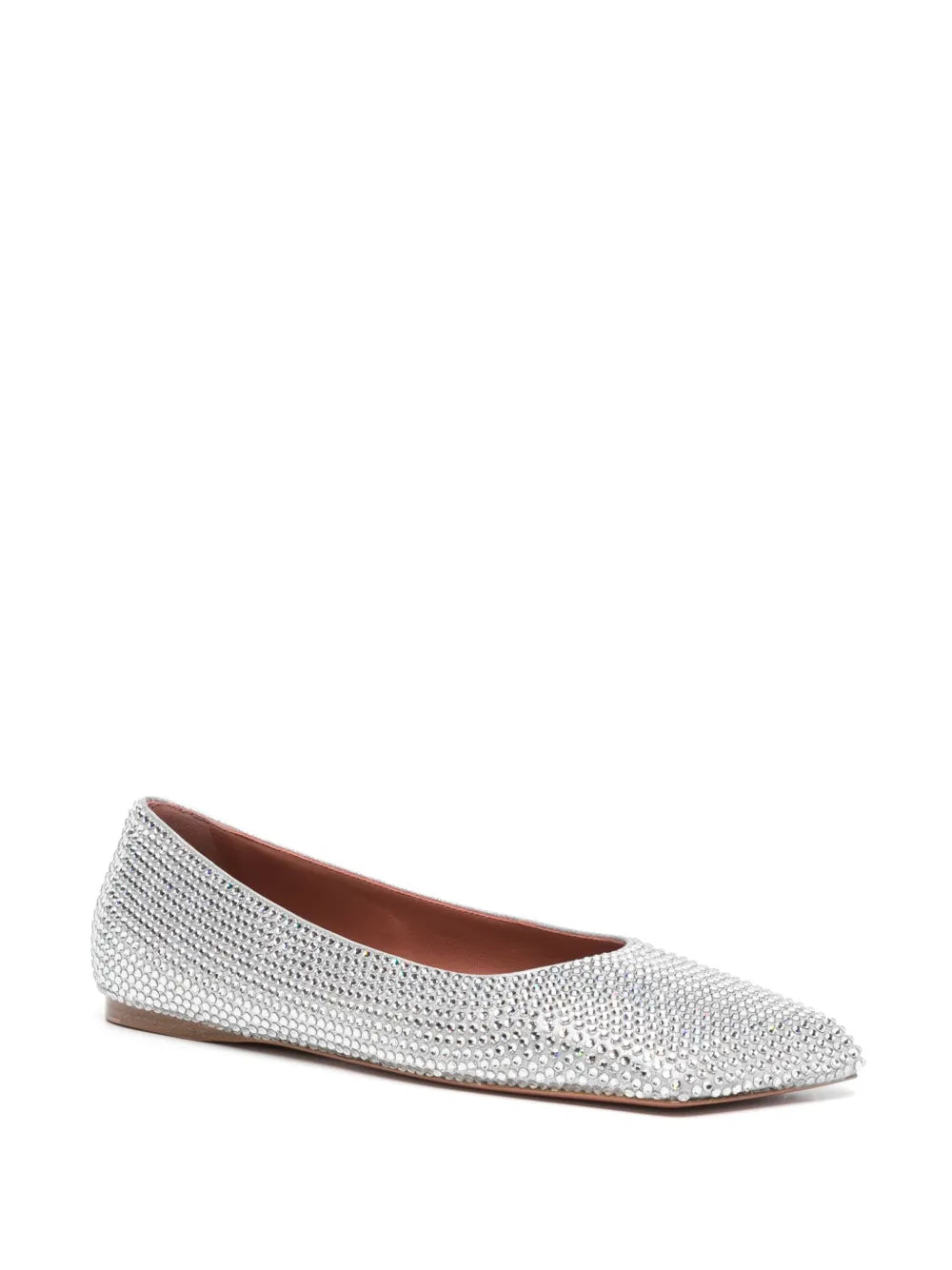 Amina Muaddi Ane crystal-embellished ballerina shoes