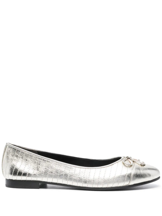 Tory Burch cap-toe quilted ballerina shoes
