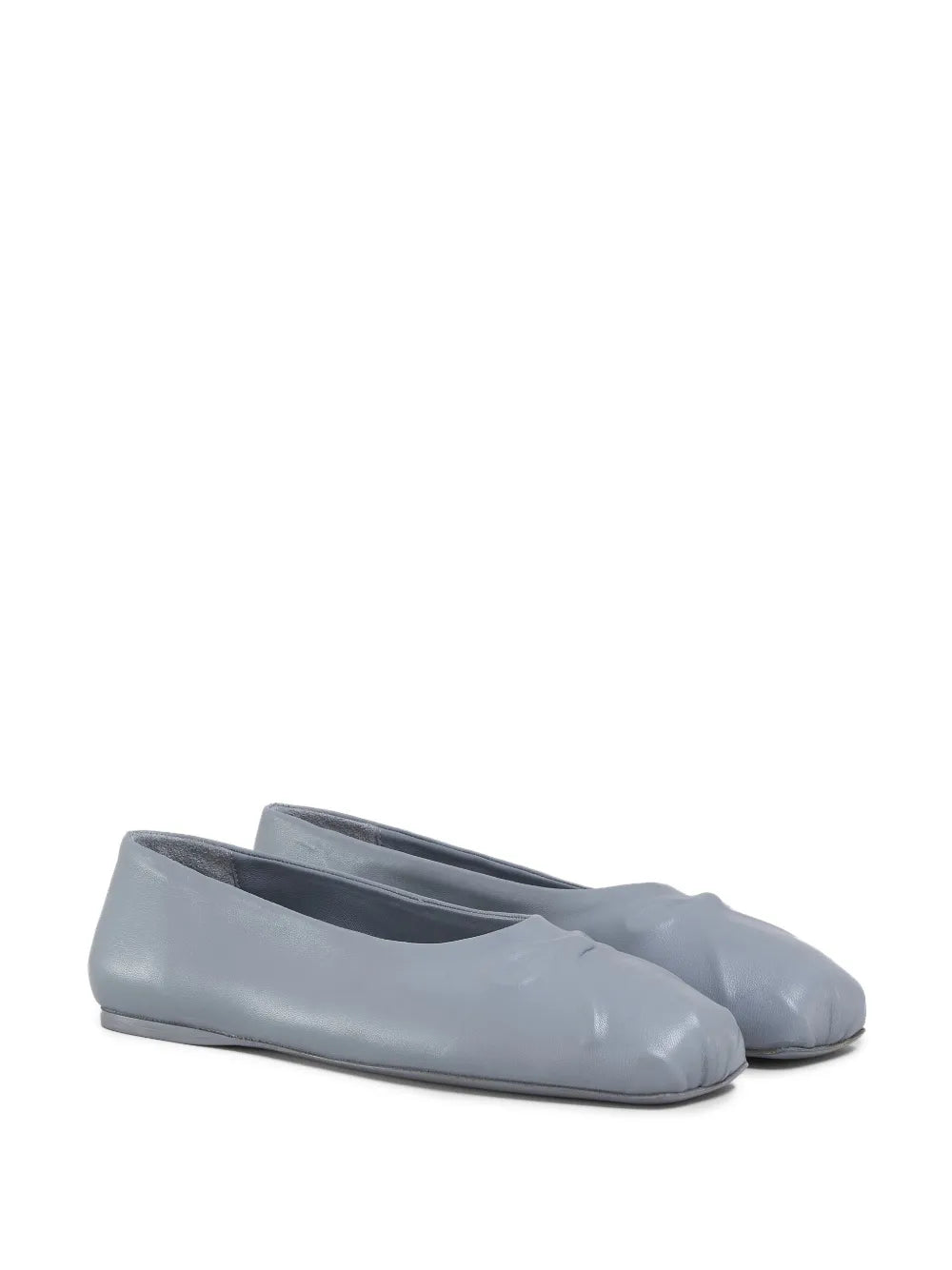 Marni bow-embossed leather ballerina shoes