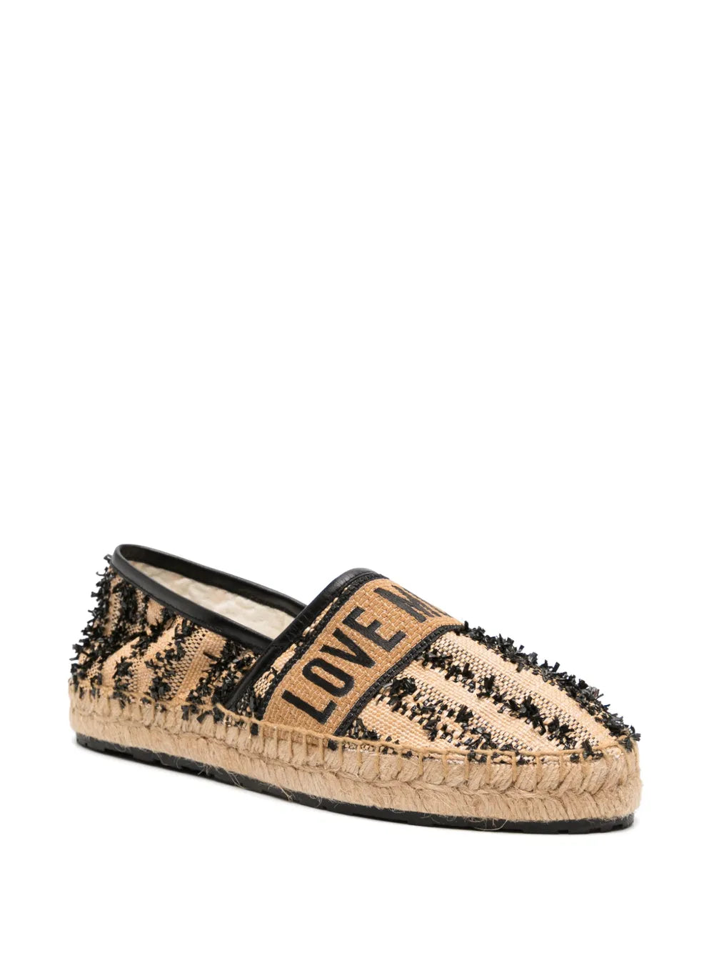 Love Moschino logo-jacquard raffia espadrilles