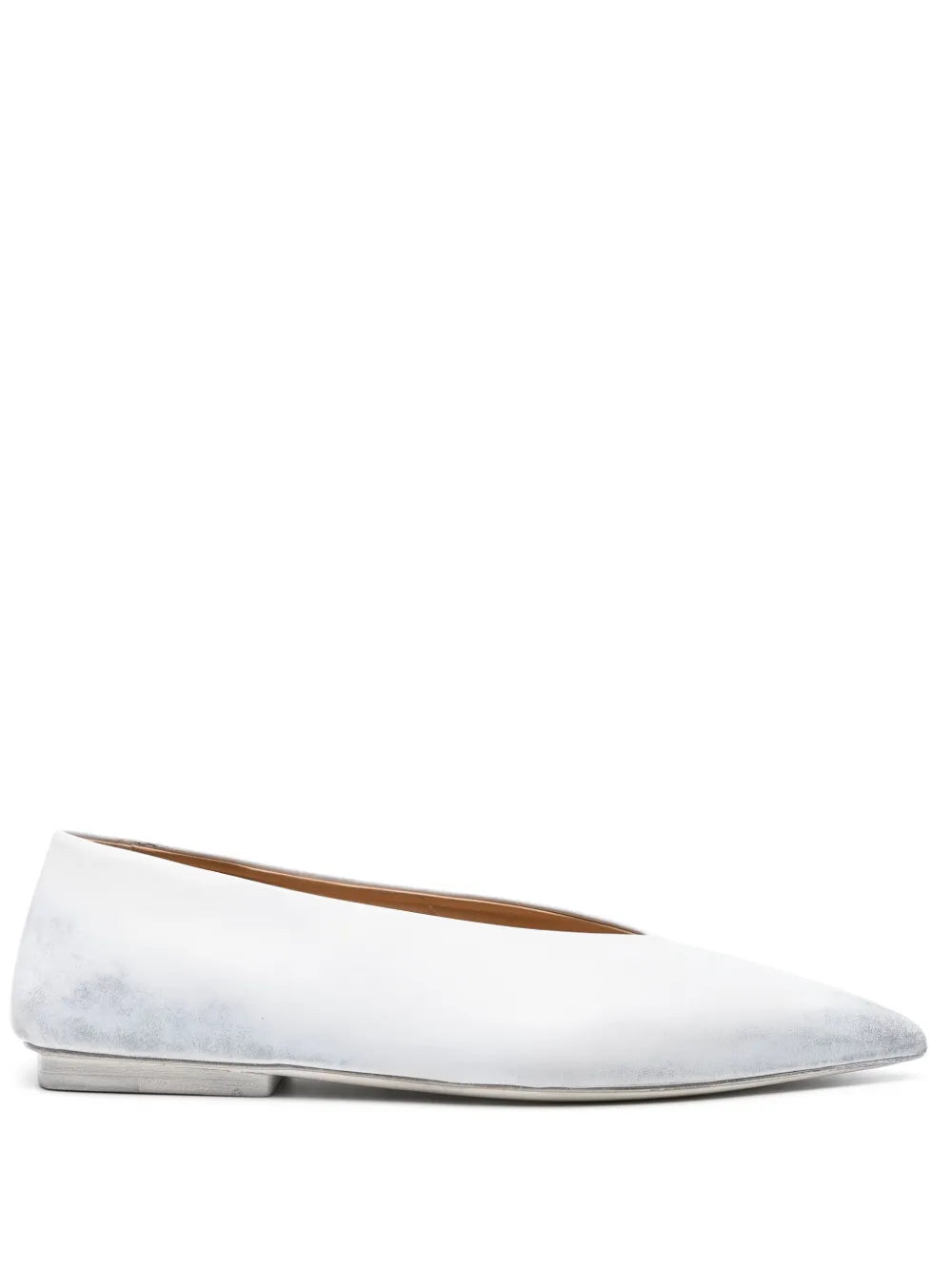 Marsèll distressed-effect leather ballerina shoes