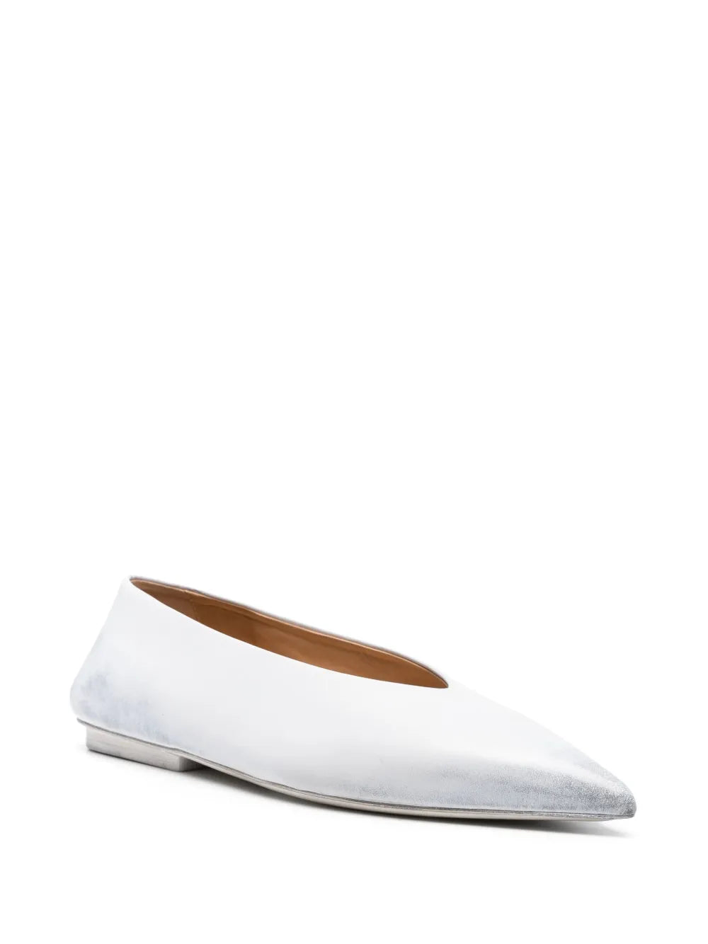 Marsèll distressed-effect leather ballerina shoes