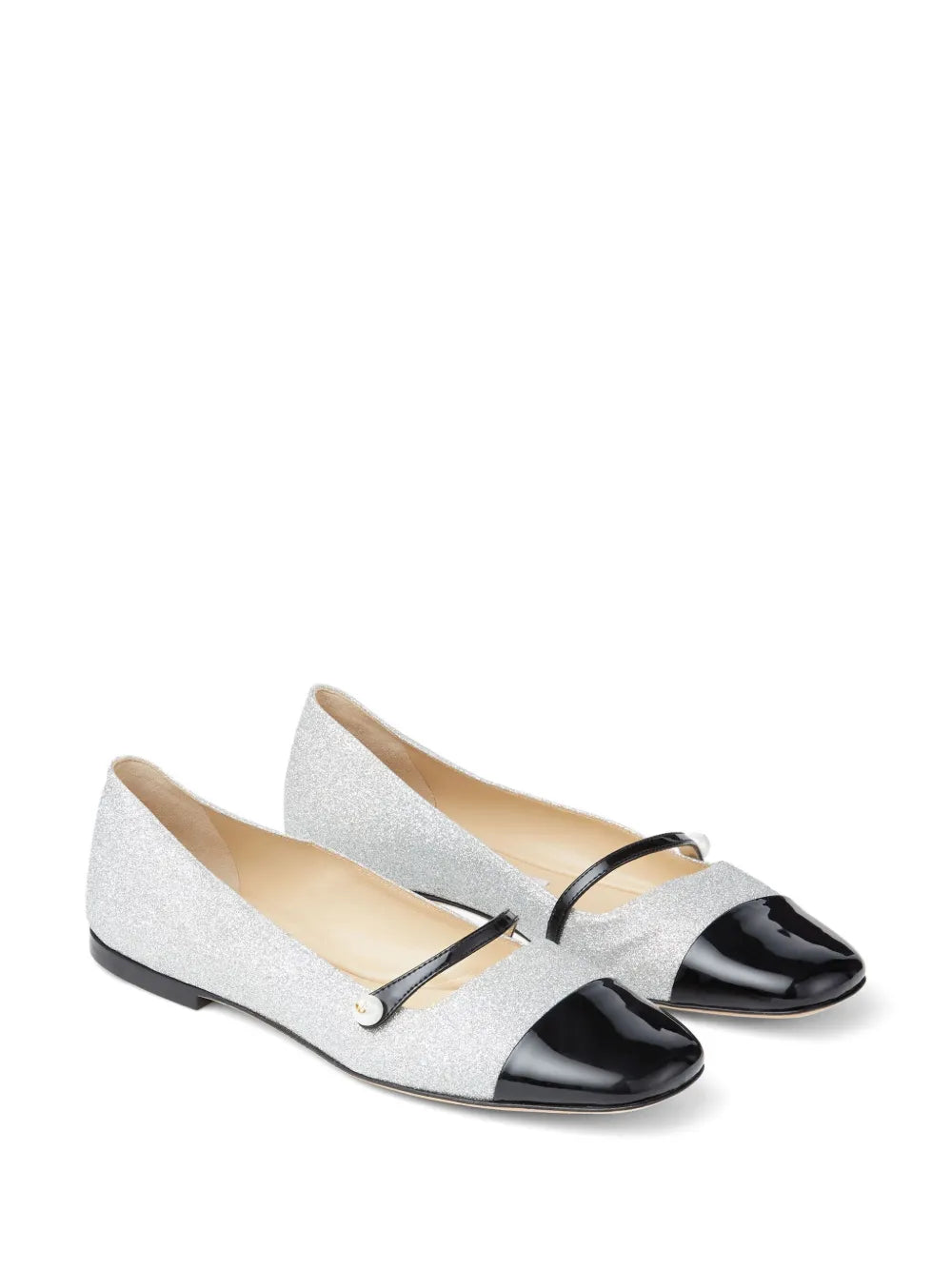 Jimmy Choo Elisa leather ballerina shoes
