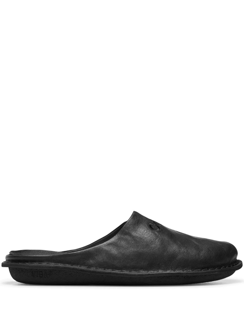 Comme des Garçons Homme logo-embroidered leather slippers