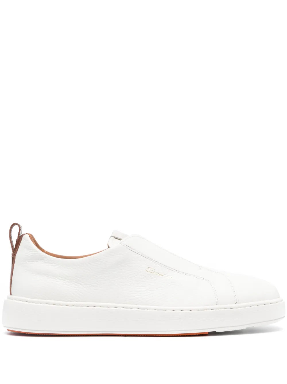 Santoni leather slip-on sneakers