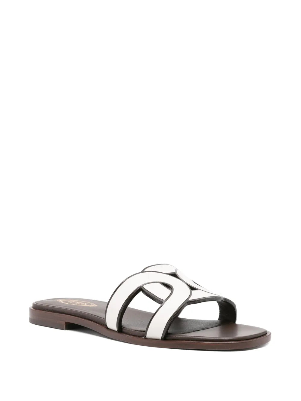 Tod's leather two-tone slides