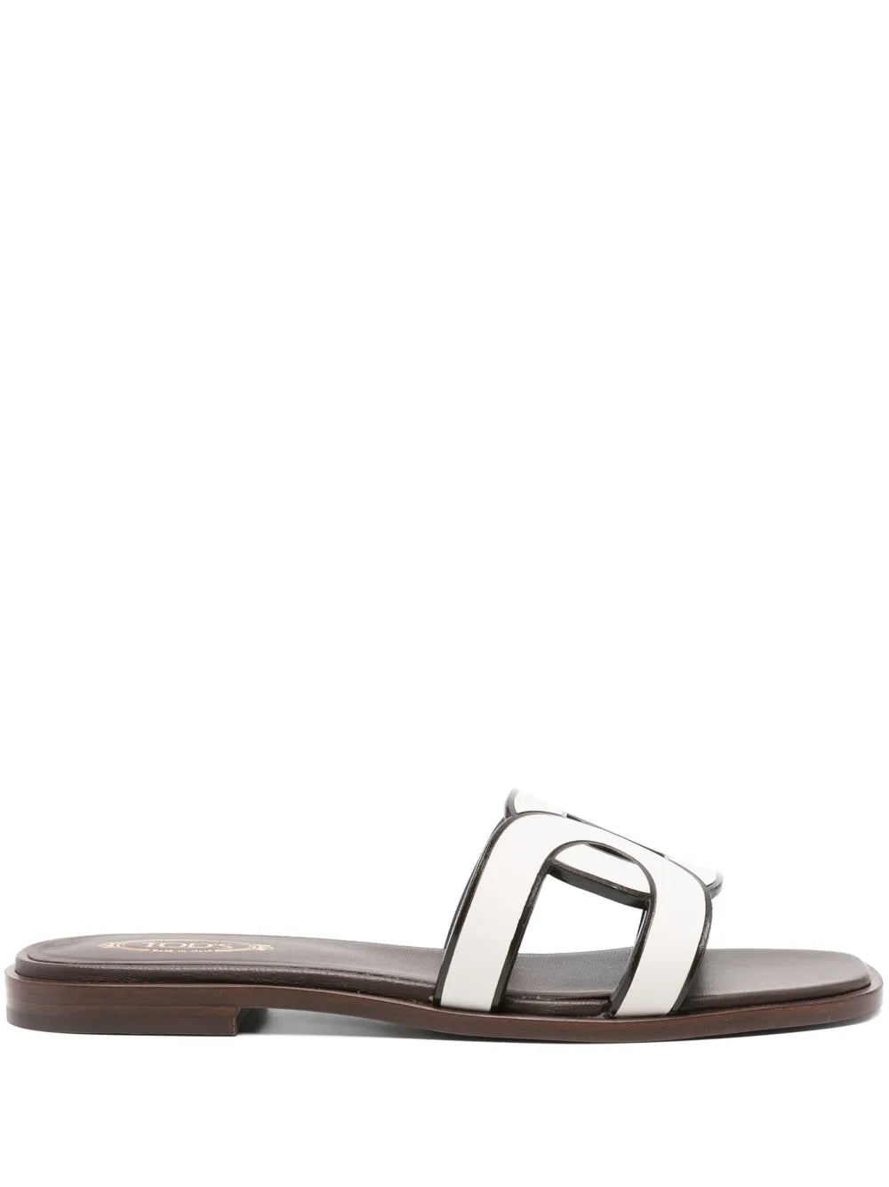 Tod's leather two-tone slides