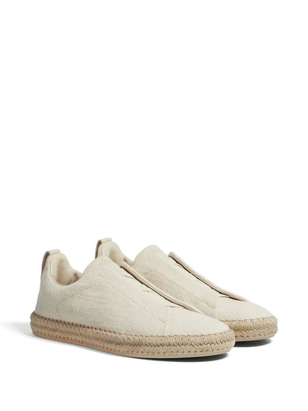 Zegna Triple Stitch crisscross espadrilles