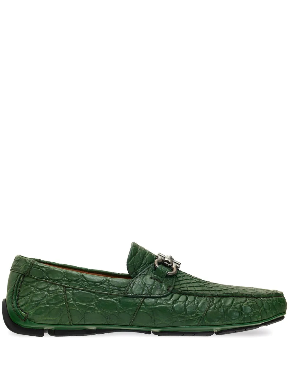 Ferragamo Gancini-plaque leather loafers