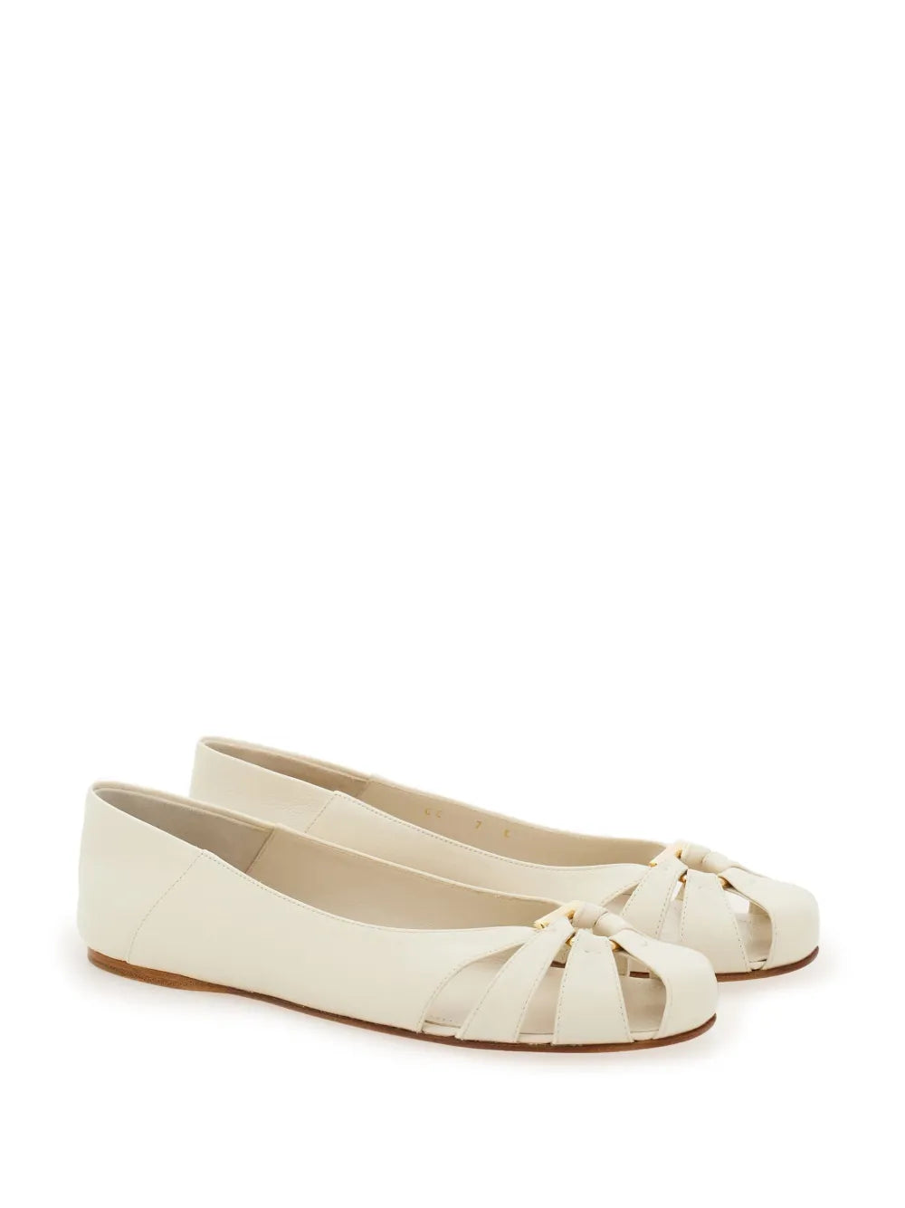 Ferragamo Gancini ornament flat ballerina shoes