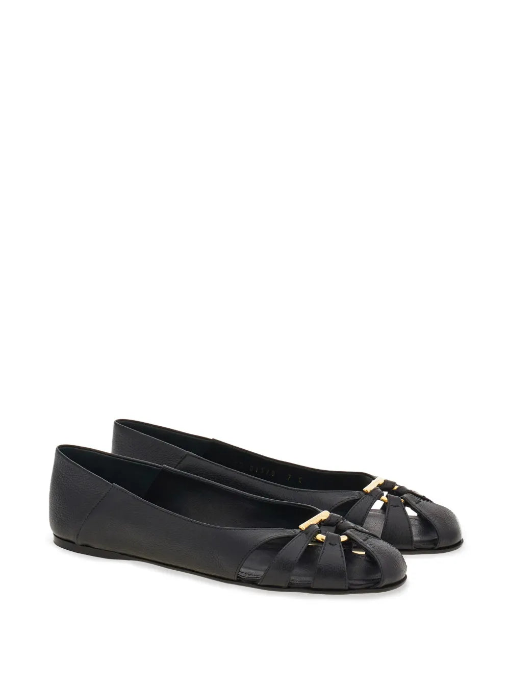 Ferragamo Gancini ornament flat ballerina shoes