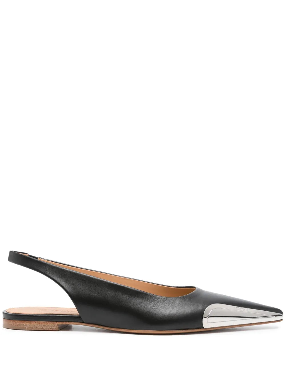 Off-White Allenframe leather ballerina shoes