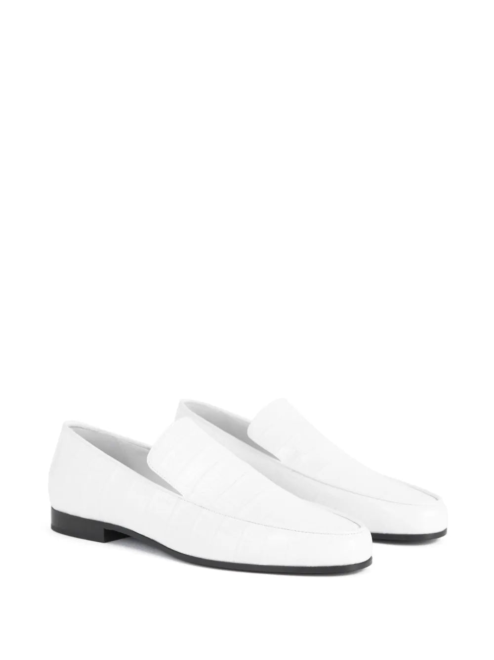 TOTEME crocodile-effect leather loafers