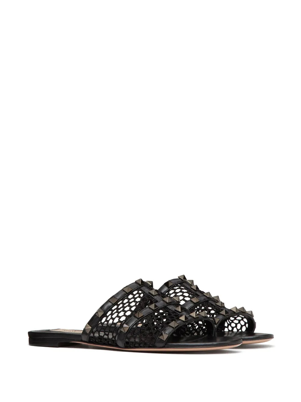 Valentino Garavani Rockstud-embellished interwoven slides