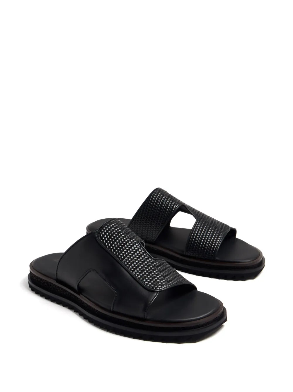 Barrett cut-out leather slides