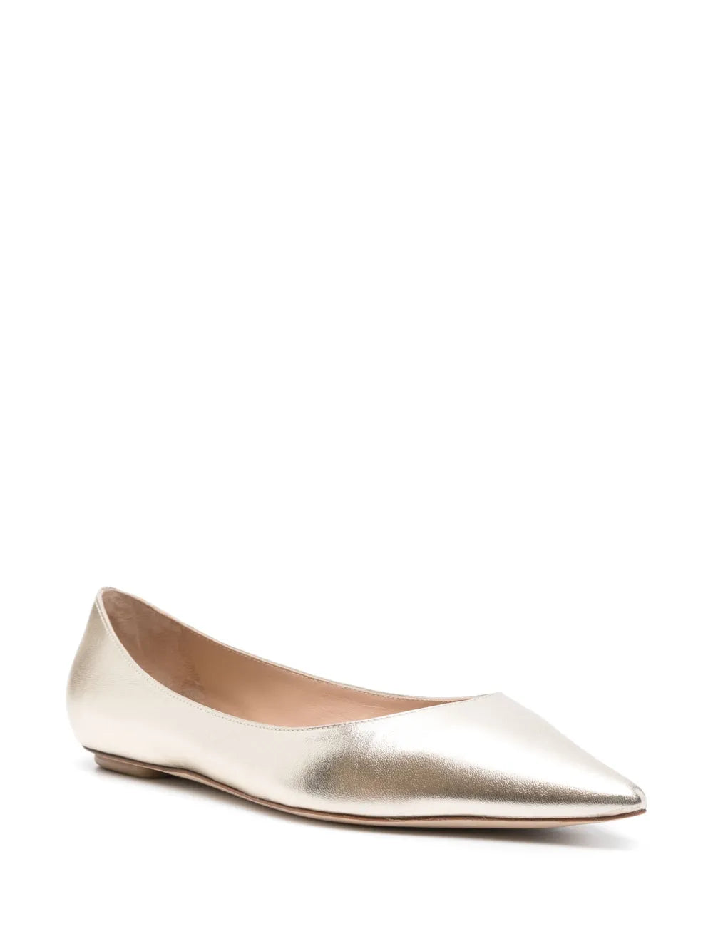 Stuart Weitzman Emilia metallic ballerina shoes