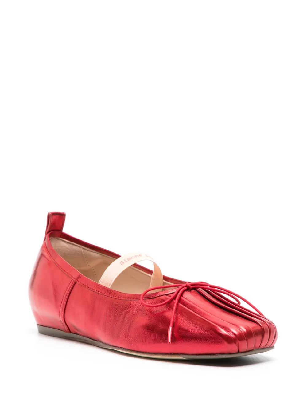 Simone Rocha pleated metallic ballerina shoes