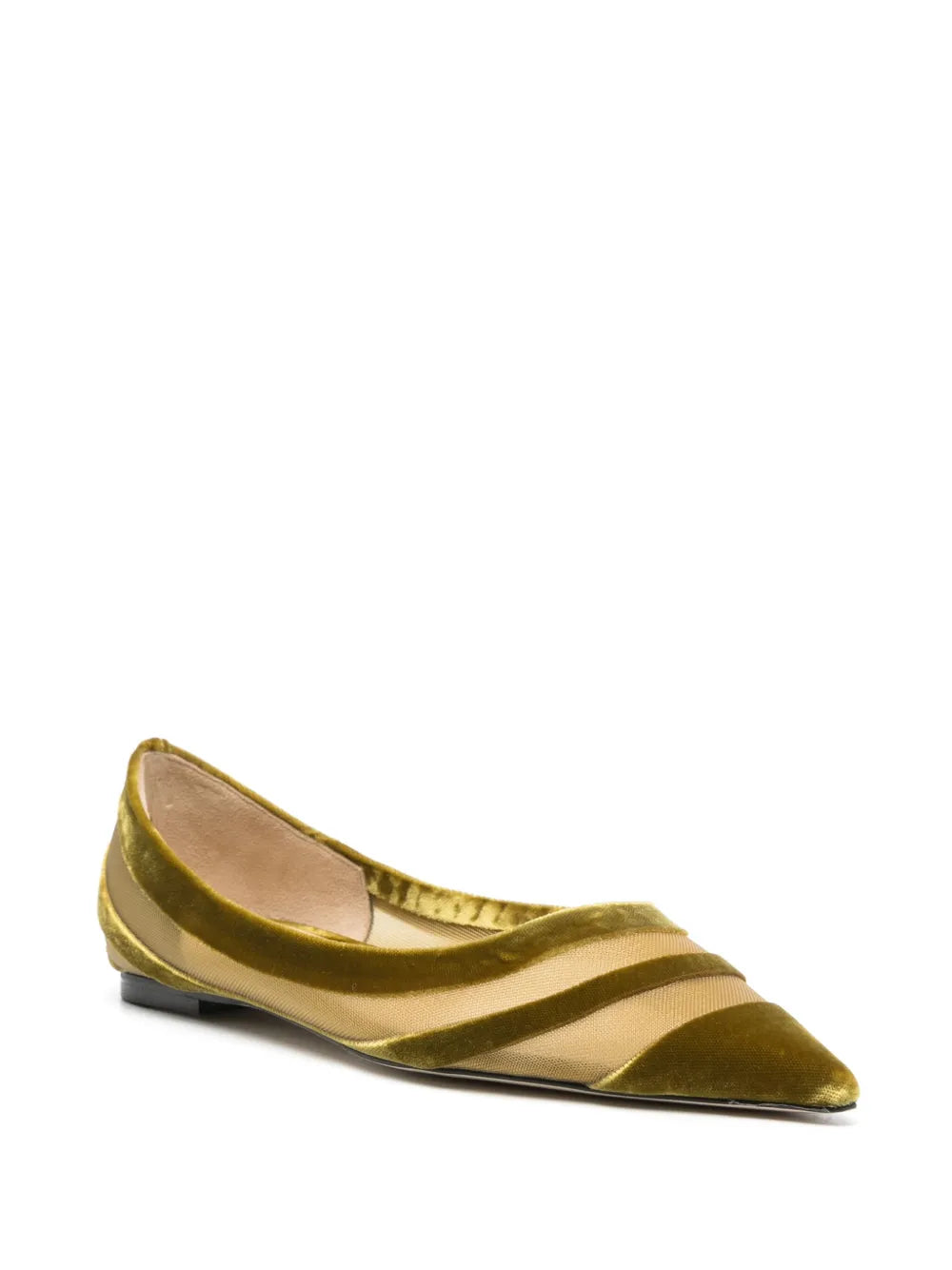 Jimmy Choo Love flocked tulle ballet pumps
