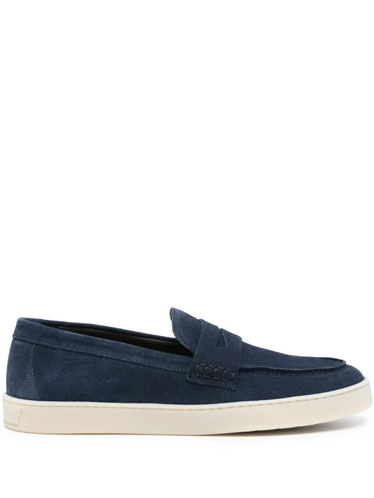 Canali suede slip-on loafers