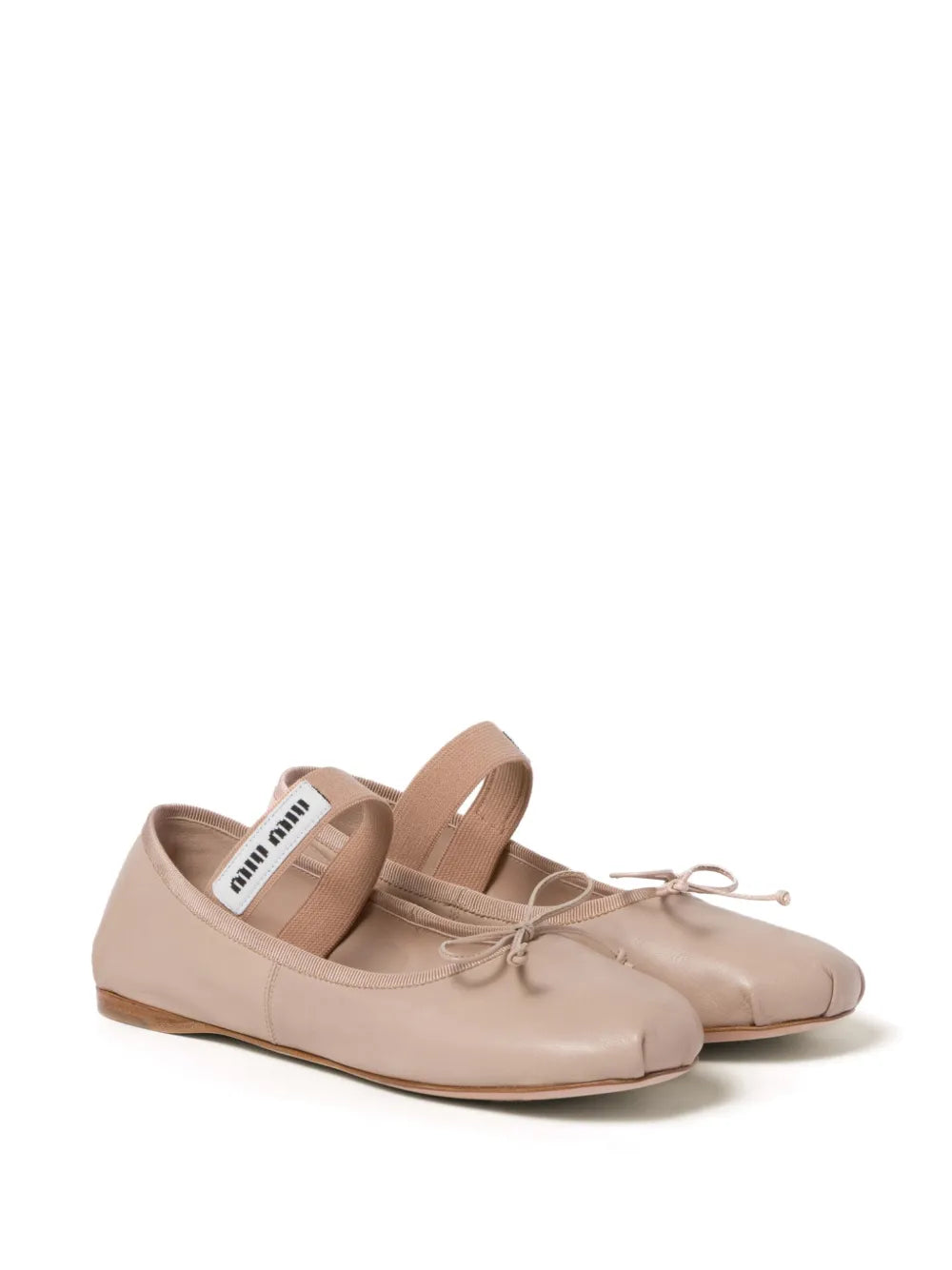 Miu Miu leather ballerina shoes