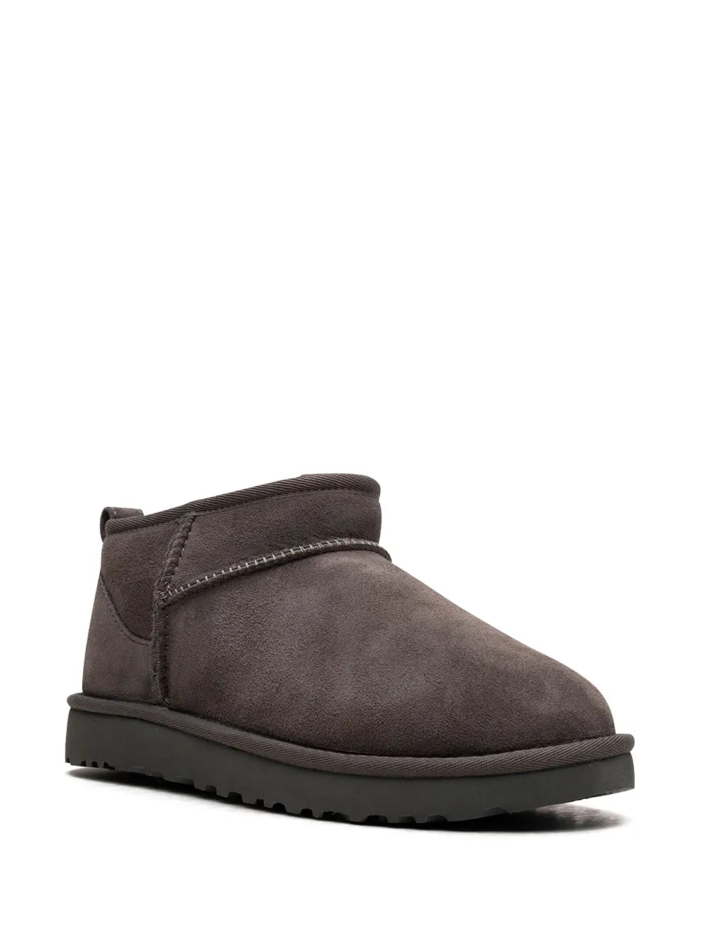 UGG Dark grey suede Classic Ultra Mini ankle boots