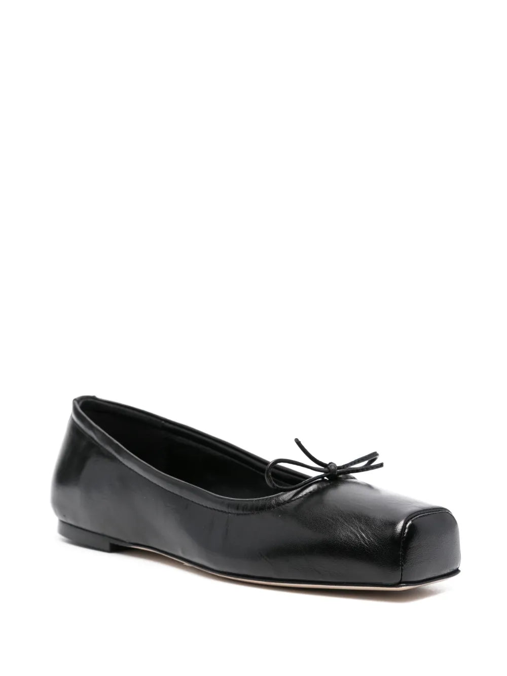 Aeyde square-toe leather ballerina shoes