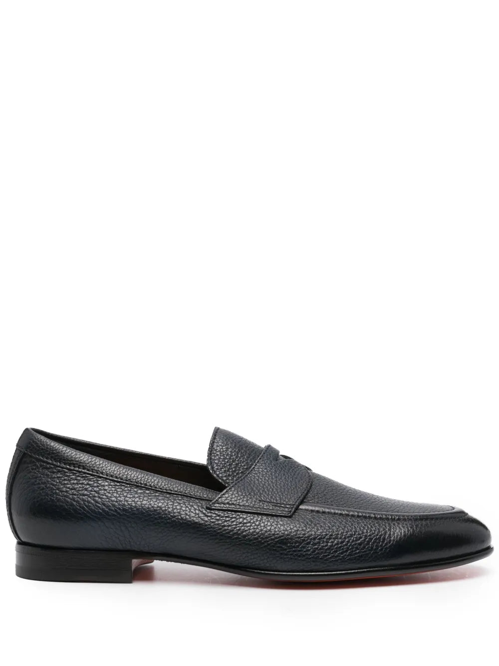 Santoni grained leather loafers
