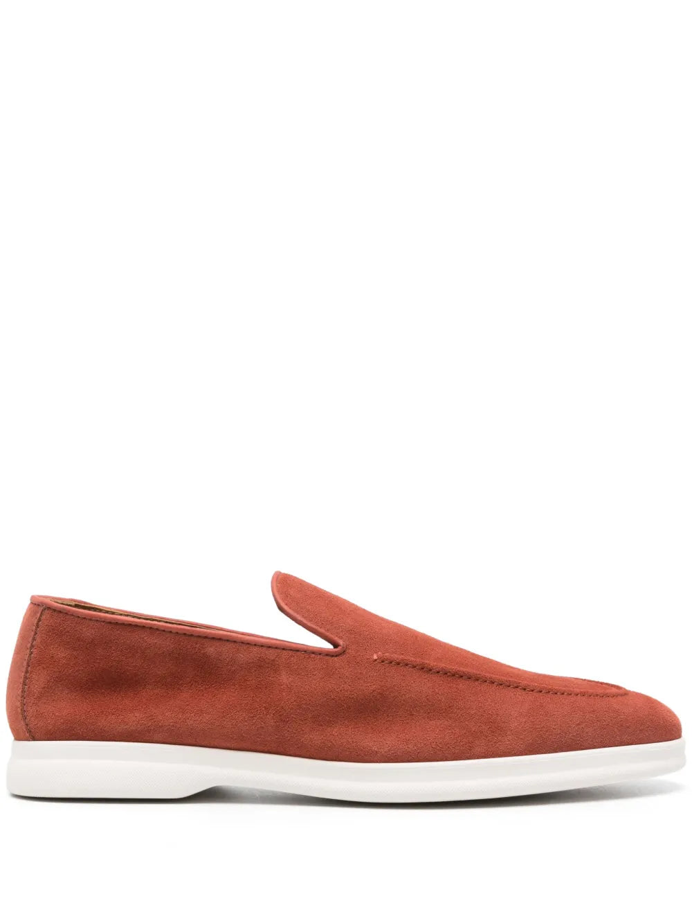 Doucal's almond-toe suede loafers