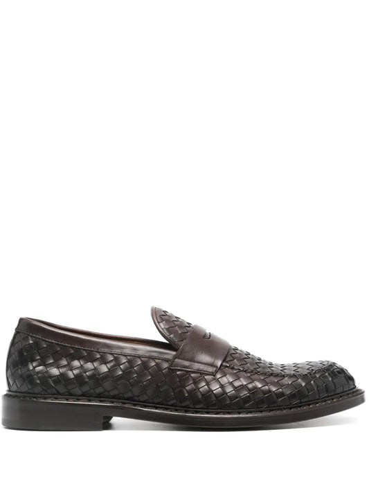 Doucal's interwoven leather loafers