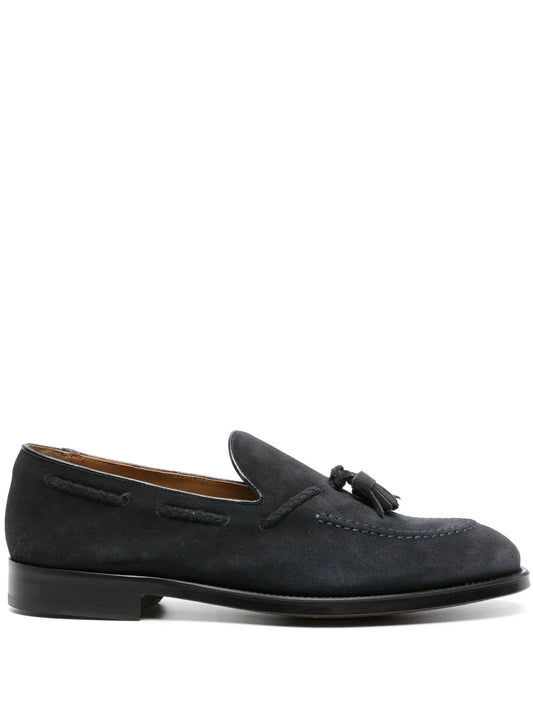 Doucal's tassel-detail suede loafers