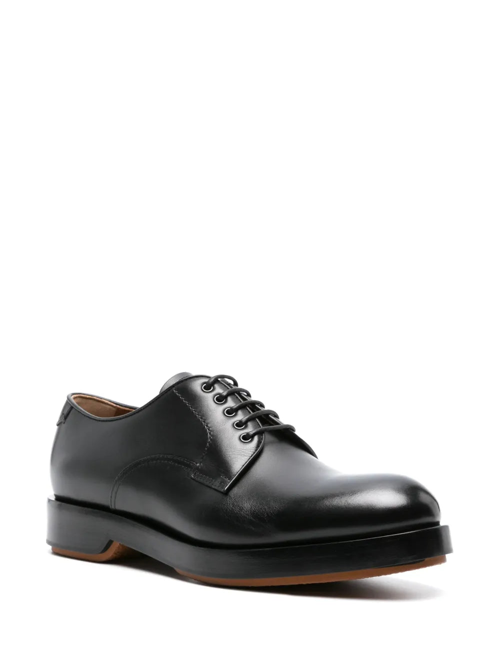 Zegna lace-up patent leather derby shoes