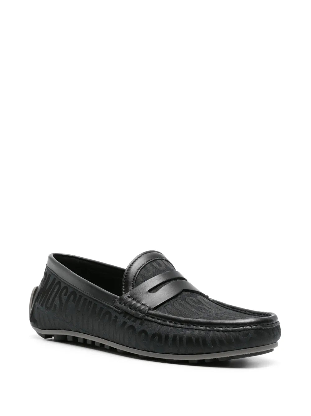 Moschino monogram-jacquard penny loafers