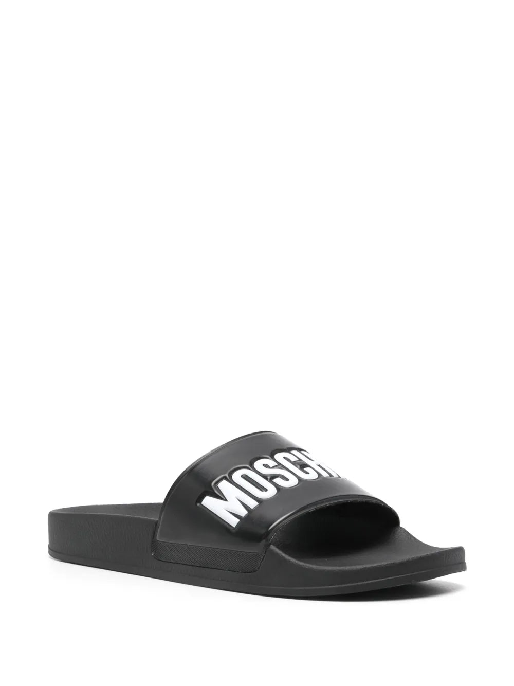 Moschino logo-embossed slides