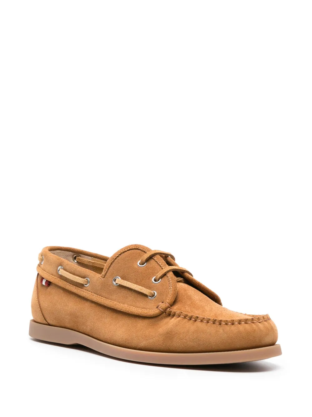Bally lace-up suede loafers