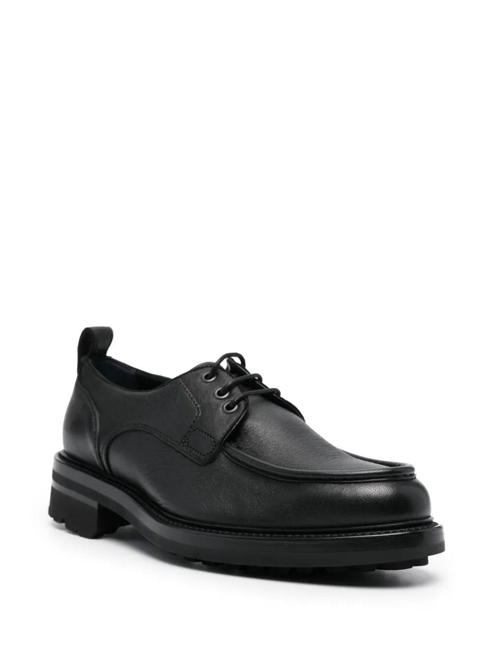 Brioni crinkled leather derby shoes