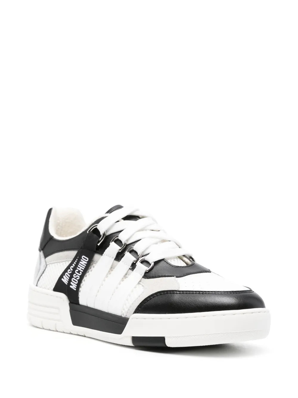 Moschino logo-tape leather sneakers